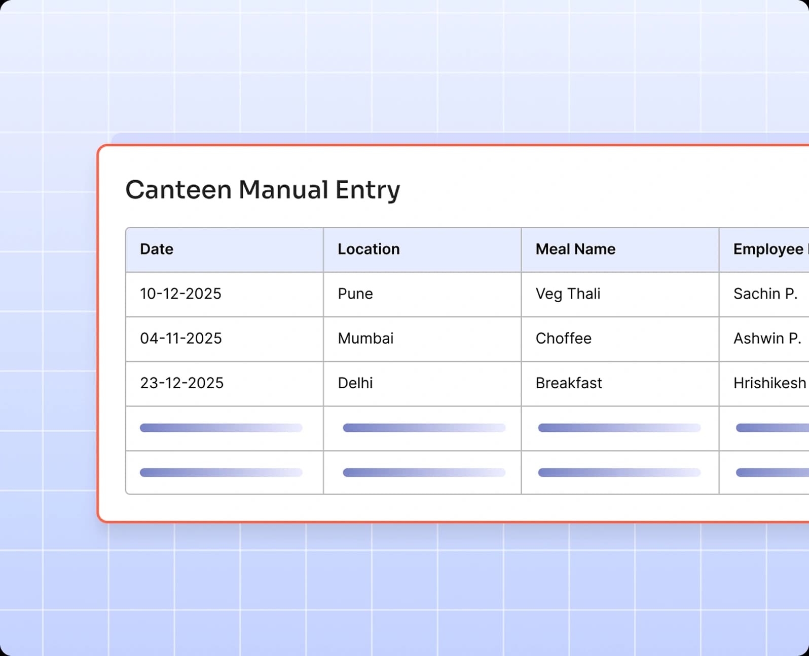 Flexible Canteen Rate & Punch Setting