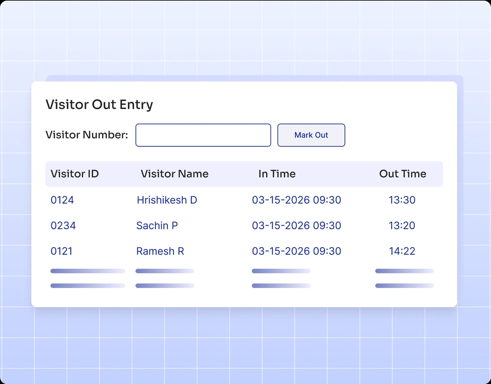 Visitor exit management