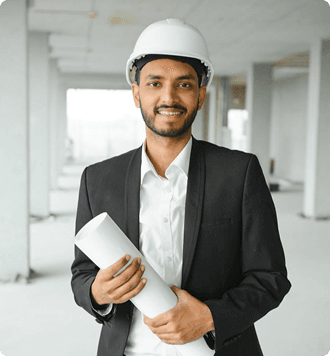Plant HR leader holding documents on a site